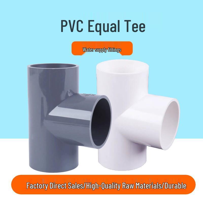 Thickened PVC Water Supply Pipe Fittings - Equal Diameter 20mm Tee Joint Plastic Accessories