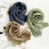 Solid Color Mulberry Silk Scarf Long Length Sunscreen Silk Scarf for Women Decoration Water Wave Pattern Scraves and Shawls