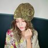 Shiny Fabric Oversized Flower Headscarf Hat with Pearl Indian Style Party Ball Gown Design Multi-Way Wear Cosmetic Decoration Cap