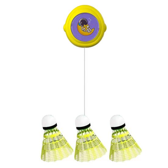 Badminton Rebound Trainer Self Training Tool with Elastic Rope Simple Installation Badminton Indoor Trainer Portable Badminton Set