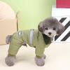 Pet Fall and Winter Clothes with Pull Loop Shaped Diamond Plaid Four-Legged Pet Warm Clothes