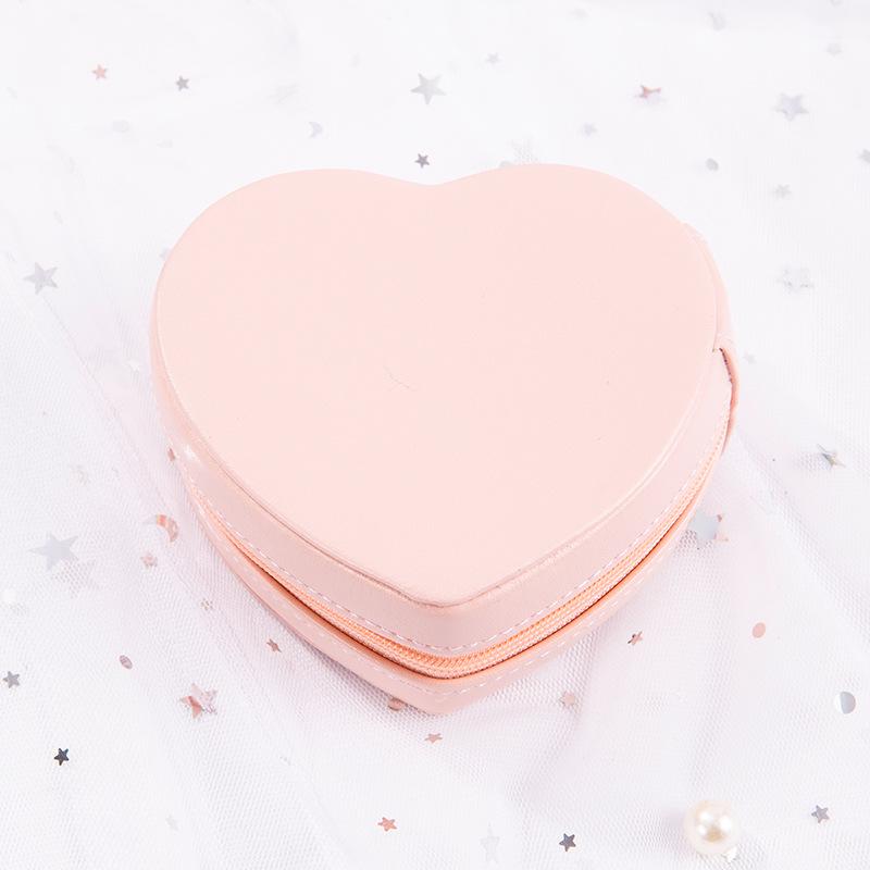 Heart-Shaped PU Leather Jewelry Box for Necklace and Ring Storage