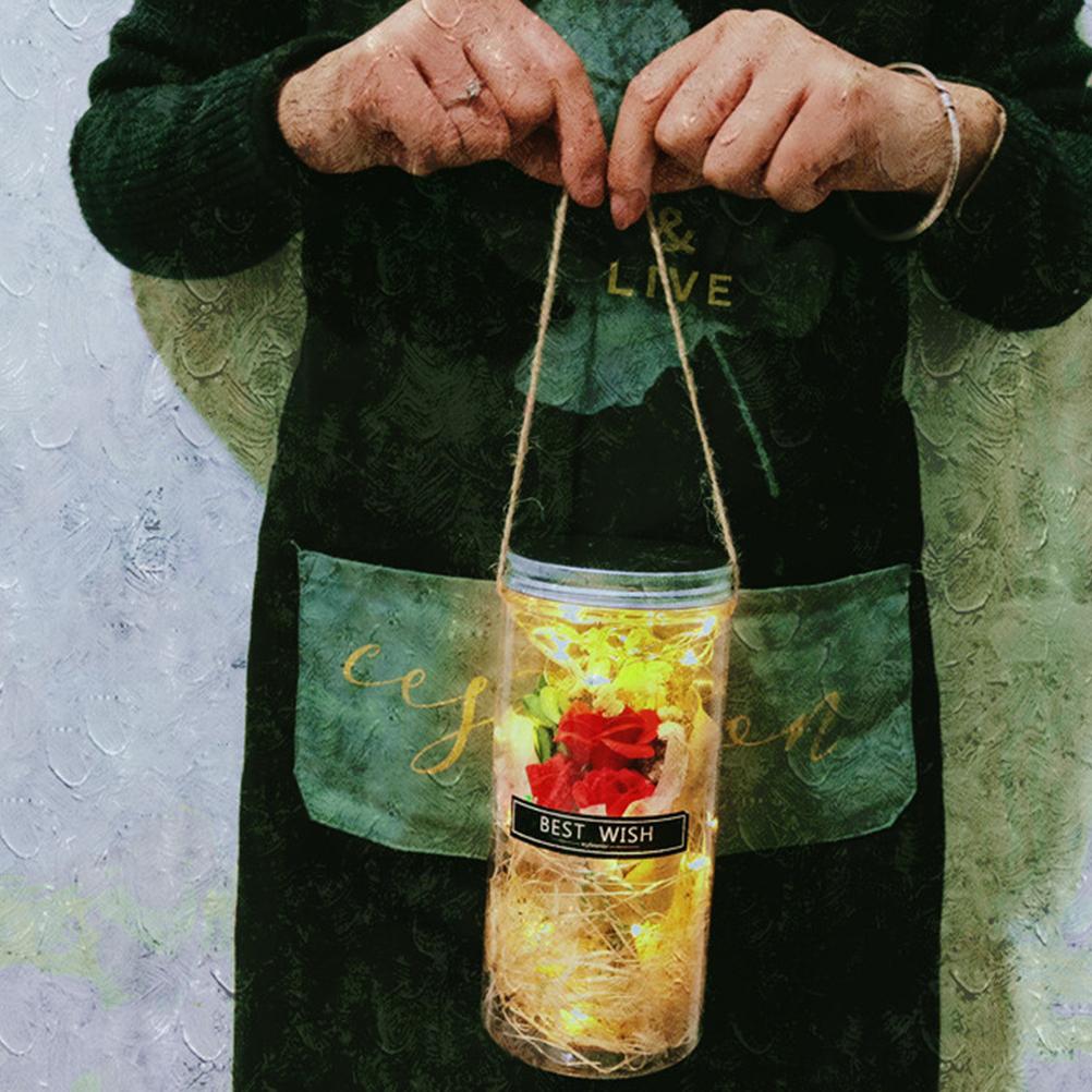 Romantic Eternal Rose Never Withered Rose Night Light Ing Bottle Preserved Flowers Soap Rose