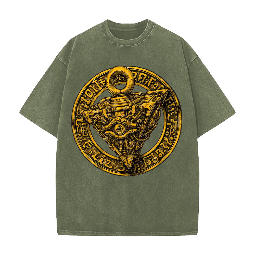 Gothic Yk YuGiOh Graphic Tshirt Anime Washed Oversized T Shirt Mens Clothing Summer High Quality Pure Cotton Tees Tops
