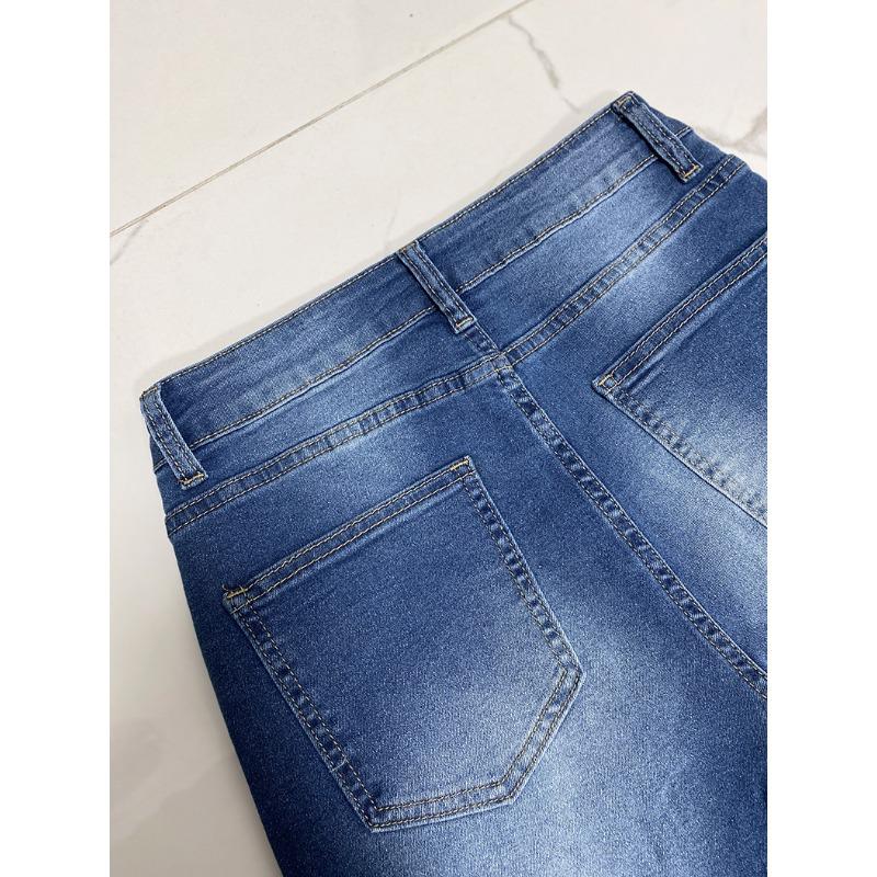 Женские новые весенние модные джинсы с высокой талией и подвернутыми штанинами, повседневные широкие брюки