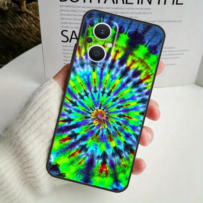 Психоделический чехол для телефона в стиле хиппи Tie Dye для OPPO Reno 14F 12F 12 11 13 F 10 Pro 8T 7 8 Lite OPPO Find X9 X8 X6 X5 Pro