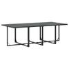 Garden Dining Set 9 pcs Black Steel
