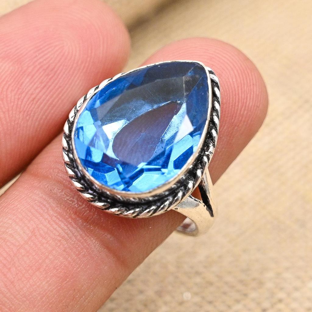 Ювелирные изделия из стерлингового серебра 925 пробы с красивым танзанитом и драгоценным камнем ручной работы