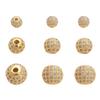 Copper Micro Inlaid Zircon Beads For DIY Jewelry Making Craft Accessories