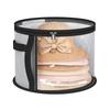 New Hat Box Convenient Round Travel Hat Organizer Wear-Resistant Storage,Foldable Bag with Handle and Clear Window