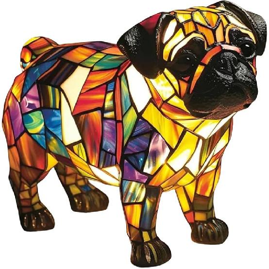 Ночной светильник серии «Собака» 2025 года, лампы для ночных столиков, настольный светильник с изображением кошек из окрашенной смолы, светодиодные настольные лампы с изображением милых домашних животных, креативные животные