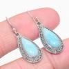 Natural Republic Larimar Gemstone 925 Solid Sterling Silver Earring 1.50" P0W55