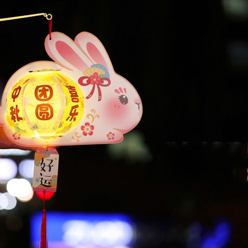 Luminous Rabbit Lantern Hanging Handheld Luminous Lantern Mid-Autumn Festival Lantern Chidlren