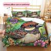Colorful Flower Bird Pattern Bedding Quilt Set  Home Decoration  Gift (1 * duvet cover + 2 * pillowcase  without core)
