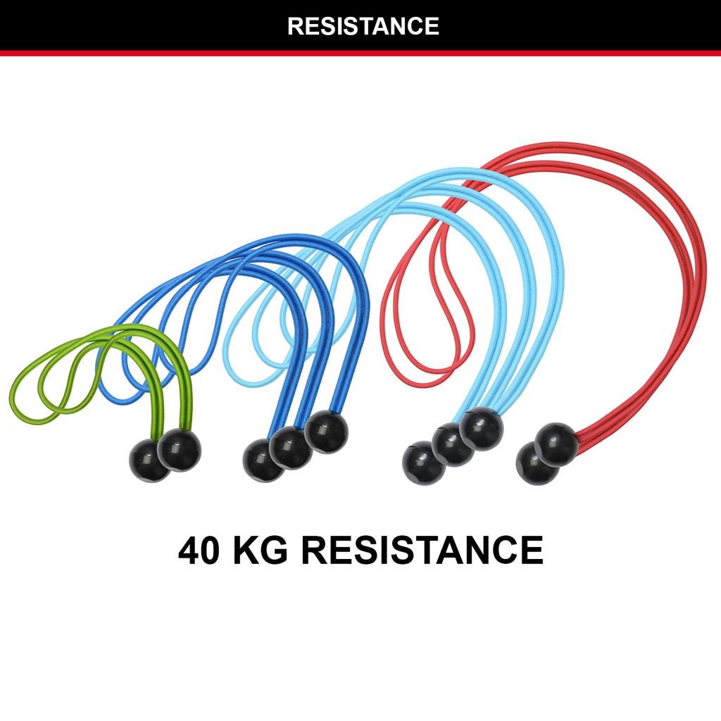 Master Lock Pack of 10 Bungees with Ball, 20-30-40-50 cm
