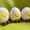 Beautifully Crafted Boiled Egg Plush Toy Colorful Smiling Face Keychain For Everyone