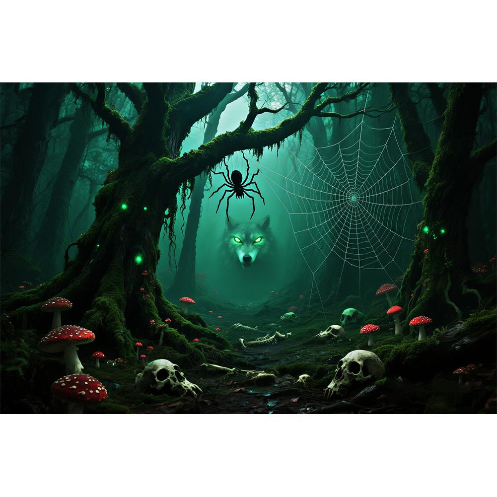 Horror Haunted House Tapestry Photography Background Halloween Vampire Scary Ghost Photo Studio Portrait Decor Backdrop