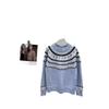 Miu Style 2025 Autumn/Winter Fair Isle Jacquard Knit Pullover: Loose, Versatile Top
