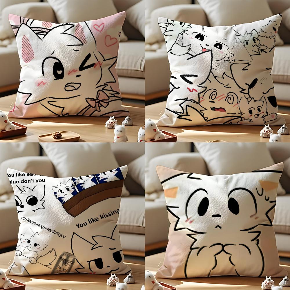 Чехол на подушку с принтом Boykisser Silly Cat, наволочка для подушки на диван в гостиной и декора подушек в спальне