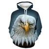 Do Old Eagle Graphics 3d Printing Men's Plus-size Hoodie Casual Pullover Popular Street Wear Fashion Top Trends Men's Clothing
