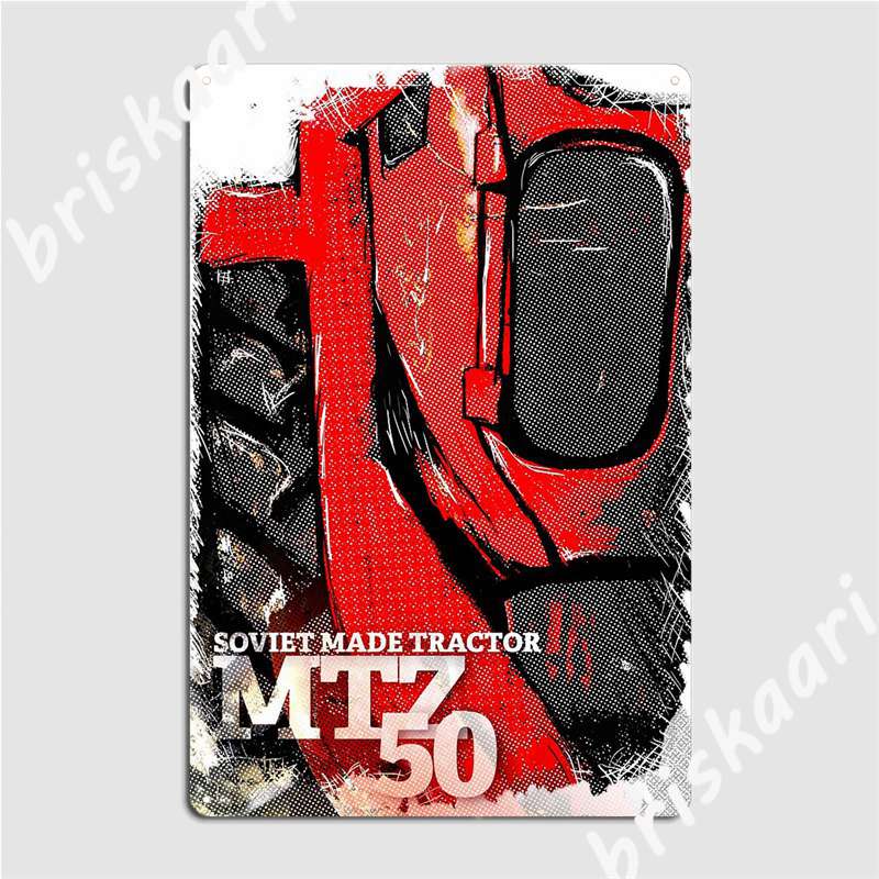 Mtz 50 Tractor From Socialism Metal Signs Club Club Bar Custom Plaques Tin Sign Posters