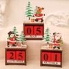Christmas Decorations Wooden Calendar Table Home Decor Decor Calendar DIY Gifts for Kids