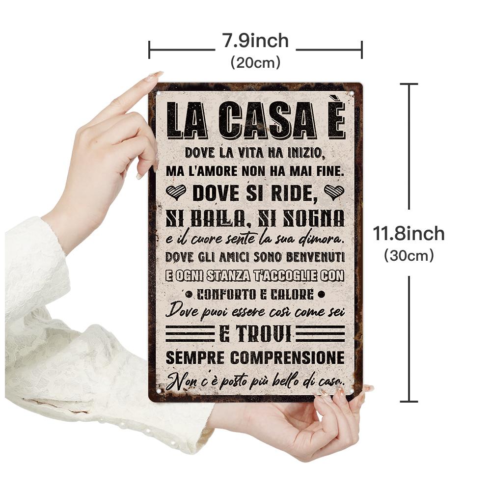 Putuo Decor 1 шт. Искусство Итальянский Винтаж Металлическая Жестяная Табличка, Настенный Декор для Дома Фермерского Дома Гостиной, Персонализированные Подарки для Друзей