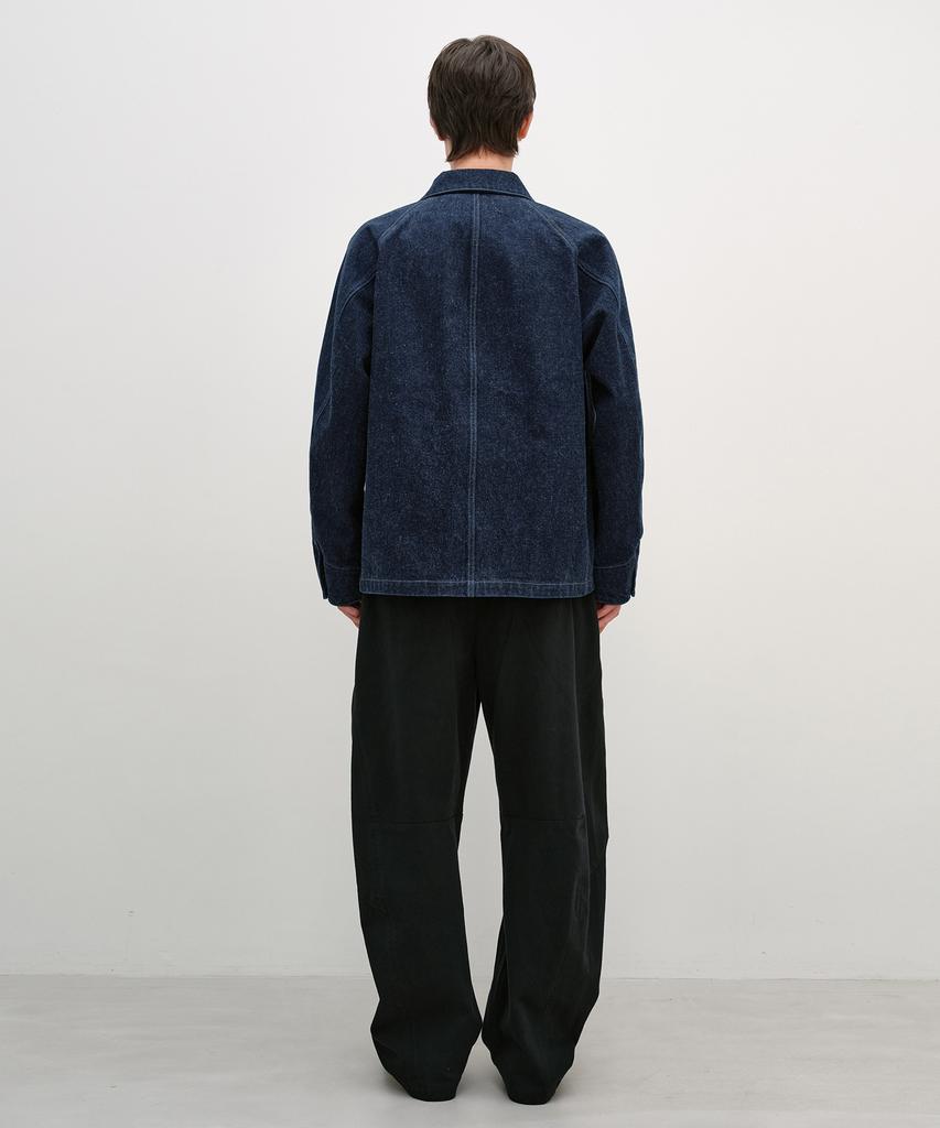 INSILENCE Peach Denim Chore Jacket Indigo