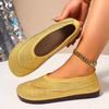 New Women's Round Toe Flat Shoes - Fashionable and Versatile Comfortable Arch Support Not Tired Feet Non-slip Wear-resistant Cushioning Shoes