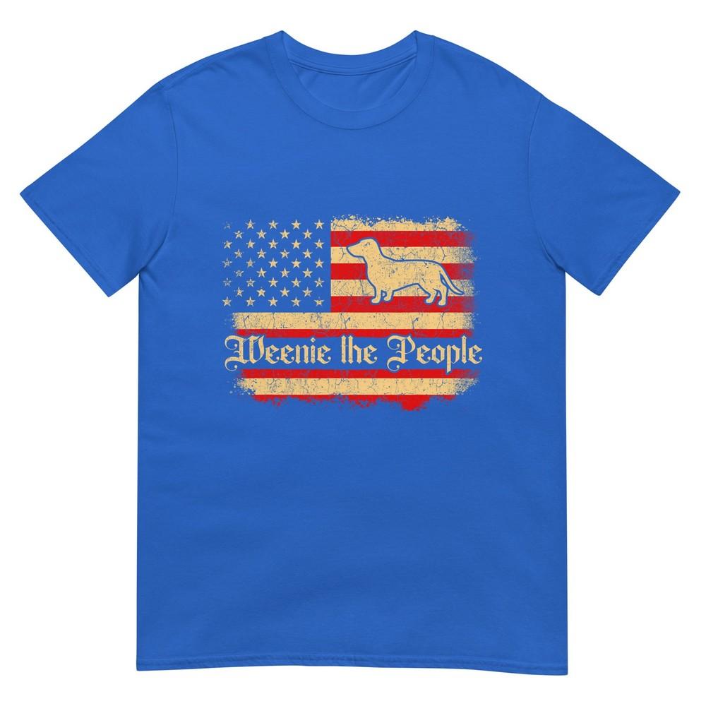 Weenie The People 4th Of July American Usa Flag Dachshund TShirt