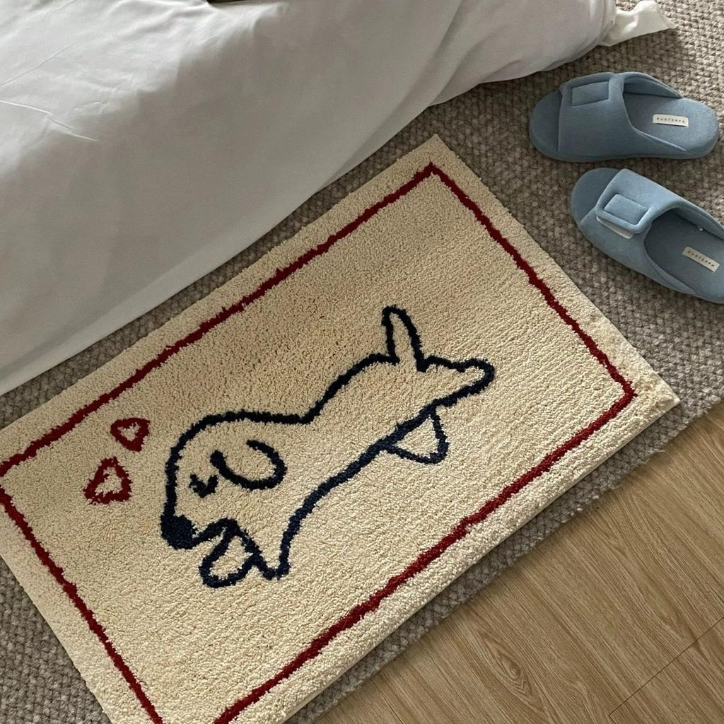 Милый питомец Любовь Сердце Щенок Ковер Плюшевый Теплый Нескользящий Ковер для Спальни Прихожий Ковер в Стиле Инс Домашнее Украшение Напольный Коврик