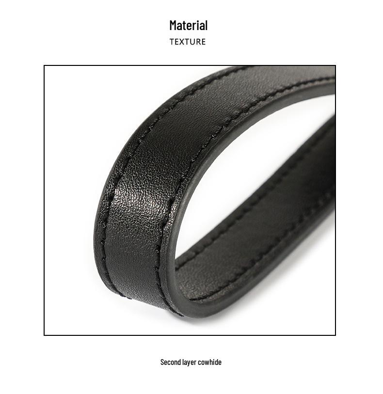 Ma Huang Shi Натуральная кожа Унисекс Черный Однопряжечный плечевой ремень