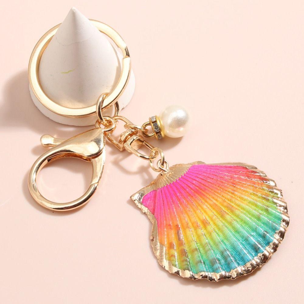 Conch Mermaid Tail Keyring Mermaid Tail Beach Style Beach Style Fun Decorative