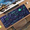 Неоновый Circuit Tech Cyber City Настольное Искусство Большой Игровой Коврик для Мыши Нескользящий Резиновый Настольный Коврик для Ноутбука Клавиатуры Домашнего Офиса Рабочего Места