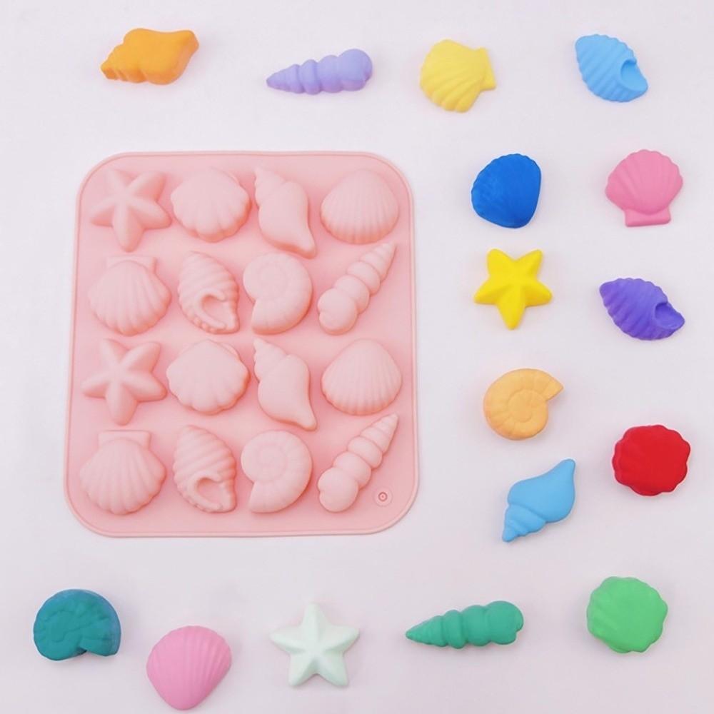 Conch Silicone Chocolate Mold 16 Cavity Ice Cube Tray Ocean Themed Marine Animal Mold Household