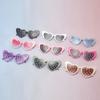 Trendy Pearl Heart Sunglasses Women Luxury Brand Love Sun Glasses Wedding Party Decoration Eyewear Y2K Retro Shades Gafas De Sol