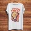 Pizza taco kaiju Attack funny anime t shirt homme short sleeve Unisex white casual tshirt unisex Unisexga hipster streetwear tee