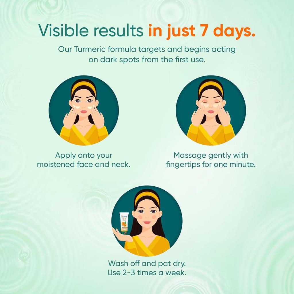 Himalaya Осветляющий скраб для лица с куркумой 100 г для сияющей ровной кожи и сияния без пятен