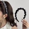Женская летняя блестящая волнистая повязка на голову с жемчугом