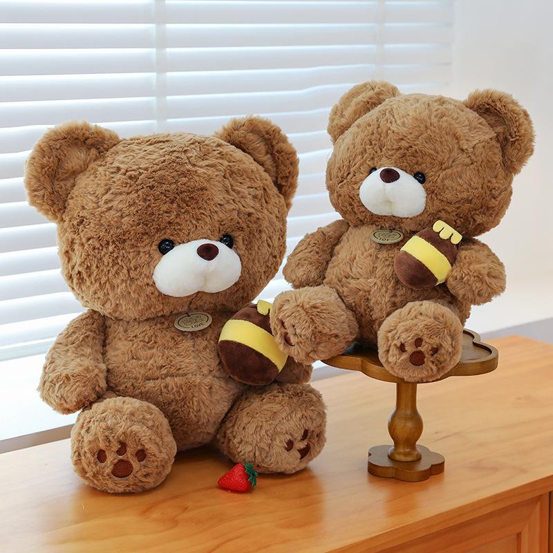 Honey Pot Bear Doll Plush Toys Children Comforting Doll Bear Warrior Teddy Bear Doll Boy and Girl Gift