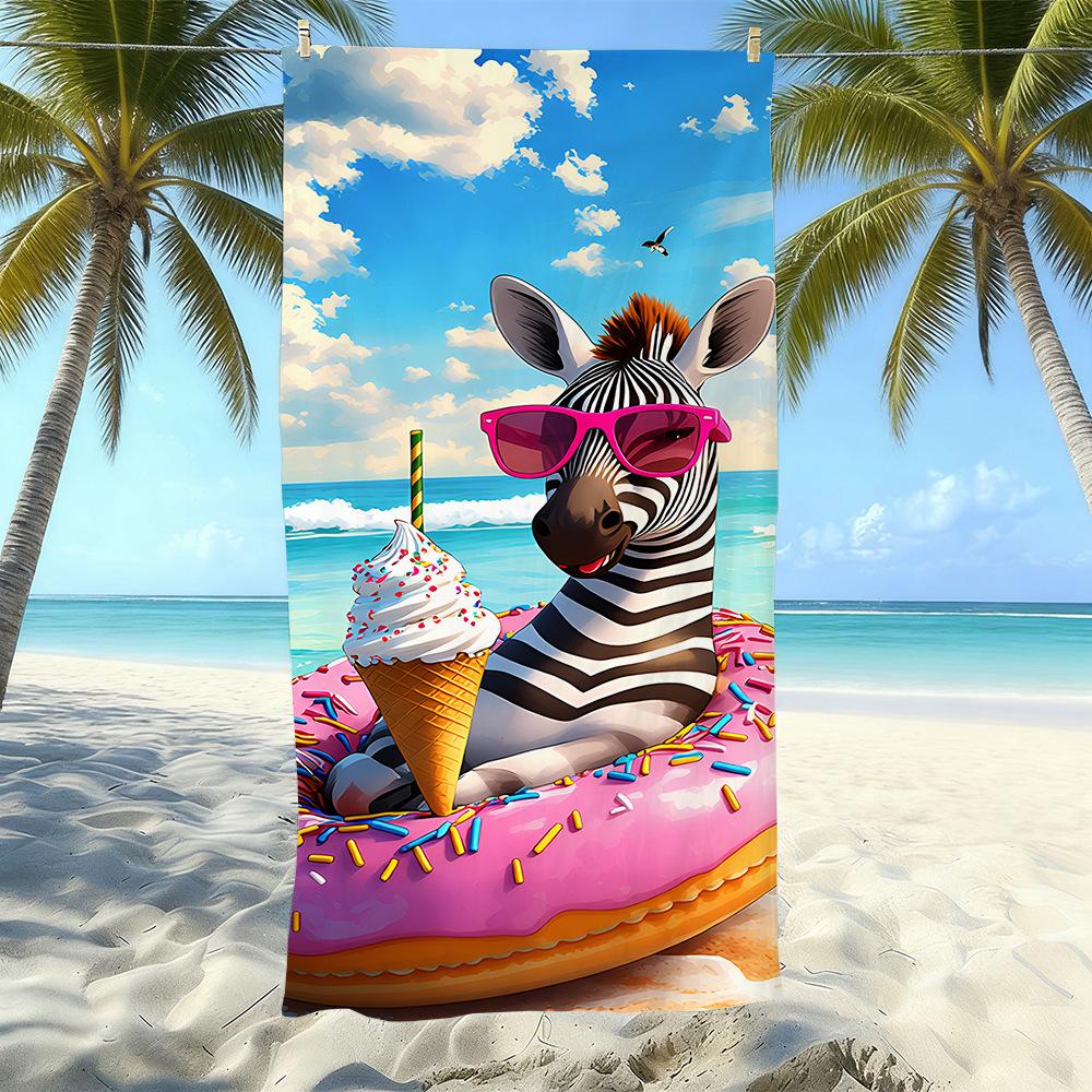 Microfiber Printed Beach Towel Quick-Drying Sand-Proof Absorbent Bath Towel Travel Swimming Towel