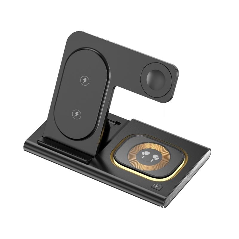 3 in 1 Wireless Charging Station for Phone 16 15 14 and Watch Series with Earphone Compatibility