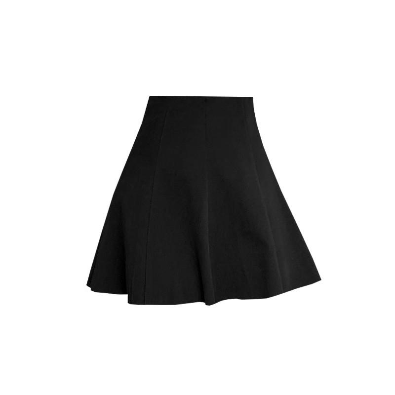 Трапециевидная юбка с высокой талией из шерсти - Женская 2025 Осень/Зима Мини, стройнящая