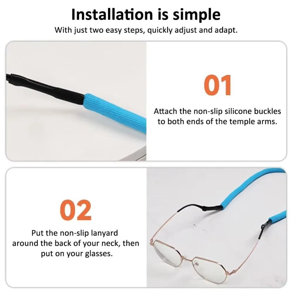 1PC Polyester Foam Floating Glasses Strap Adjustable Length Anti-loss Glasses Cord Swimming Sport