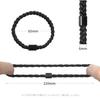 HAVHAF Mens Hair Ties 5 Pieces - Buns Curly Thick Dense Rubber Bands Men No Damage Creases Breakage Bun Long (Black)