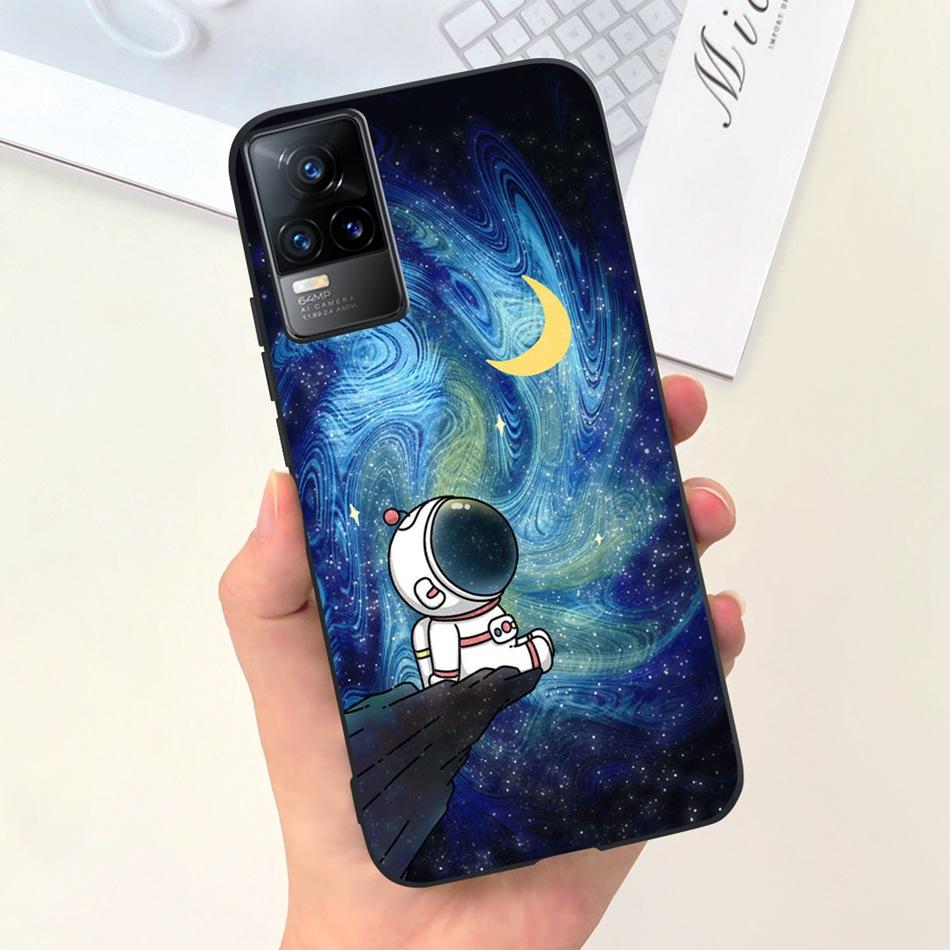 Чехол для Vivo V21e Чехол Vivo V21E 4G V 21E V2061 Милый Мультяшный Конфетный Цвет Мягкий Силиконовый ТПУ Задняя Крышка Телефона