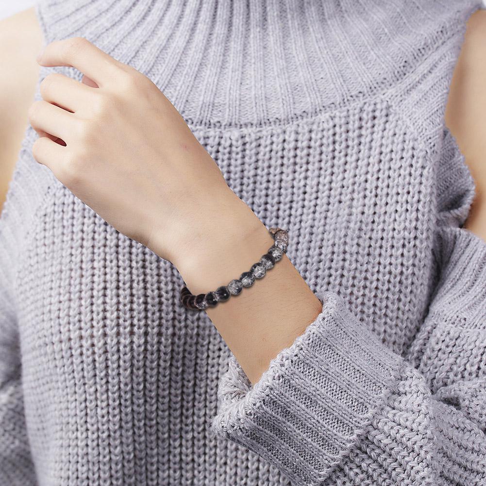 Beaded Bracelet 8mm Natural Stone Lava Tiger Eye Black For Women Matte Bangle Onyx Jewelry Stre K4D1