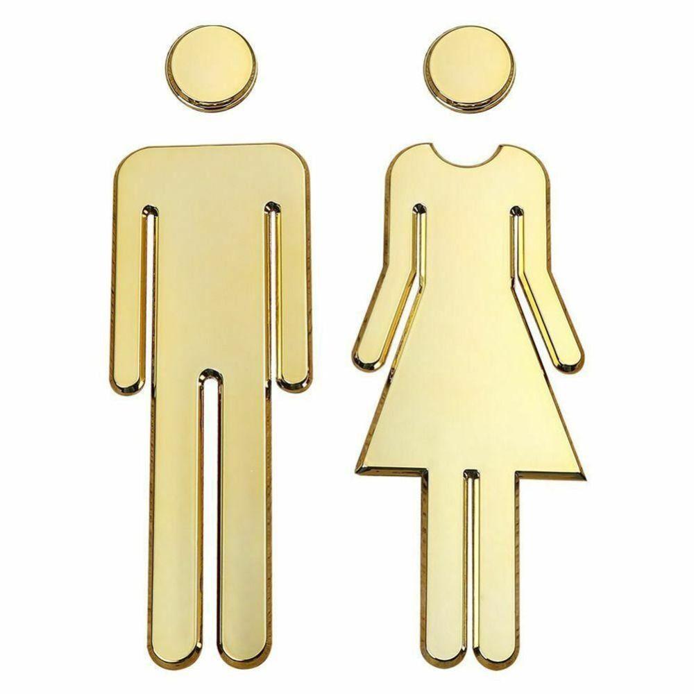 Wc Door Men Symbol Hotel Restaurant Bathroom Sign Signboard Toilet Symbol Signage Toilet Sticker