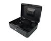Black Steel Cash Box with Key Lock Hdwr Hd-Cb15