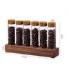 Coffee Bean Sorting Test Tube Glass Display Rack To Store Coffee Beans for Coffee Shop Display Storage Rack for Coffee Storage Kitchen Supplies